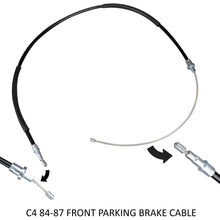 Load image into Gallery viewer, C4 Corvette Complete 3 Piece Parking Brake Stainless Steel Cable Kit Fits: 84 thru 87