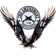 American Eagle 2nd Amendment Large Steel Wall Emblem 18