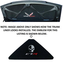 Load image into Gallery viewer, C7 Corvette Trunk Lid Liner w/ Jake Skull C7.R Silver Embroidered Emblem 14-19