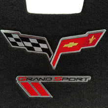 Load image into Gallery viewer, C6 Grand Sport Corvette Trunk Lid Liner w/ Cross Flag and GS Embroidered Emblems 3Pc Kit 10-13