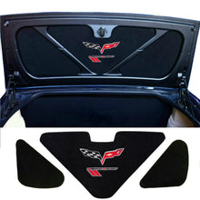 Load image into Gallery viewer, C6 Grand Sport Corvette Trunk Lid Liner w/ Cross Flag and GS Embroidered Emblems 3Pc Kit 10-13