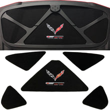 Load image into Gallery viewer, C7 Corvette Trunk Lid Liner Cross Flag + ZO6 Embroidered Emblems 5pc Kit 14 - 19