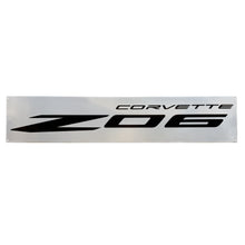 Load image into Gallery viewer, C8 Corvette ZO6 Silver Wall Emblem Dusted Chrome Powder Finish Full 35" by 7"
