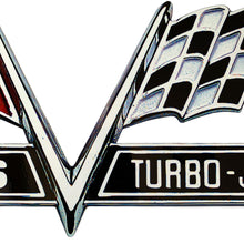 Load image into Gallery viewer, Chevrolet GM 396 V-Flag Large Wall Emblem Full 24" x 12" Cross Flag Steel Emblem