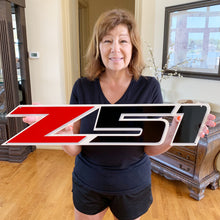 Load image into Gallery viewer, Corvette Z-51 Large Wall Emblem 27.5" by 5.75" Z51 1984 and Later C4 C5 C6 C7 C8 Corvettes