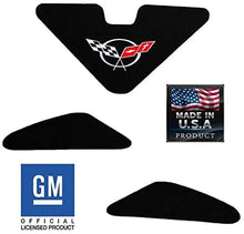 Load image into Gallery viewer, C5 Corvette Trunk Lid Liner w/ Cross Flag Embroidered Silver Emblem 3PC 98 - 04