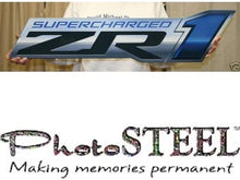 Load image into Gallery viewer, C6 Corvette ZR1 Supercharged Wall Emblem Large Metal Art 09-13 Full 34" by 8.5"