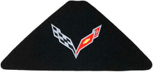 Load image into Gallery viewer, C7 Corvette Trunk Lid Liner w/ Silver Cross Flag Embroidered Emblem 14 thru 19