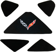 Load image into Gallery viewer, C7 Corvette Trunk Lid Liner w/ Silver Cross Flag Embroidered Emblem 14 thru 19