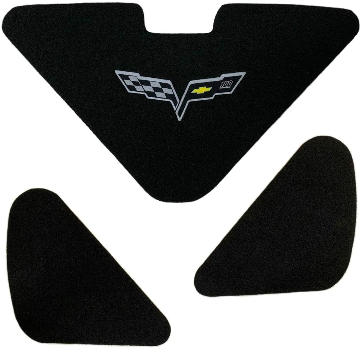 C6 Corvette Trunk Lid Liner 100th Anniversary Cross Flag Emblem 3Pc Ki