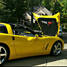 Load image into Gallery viewer, C6 Corvette Crossed flag Metal Under hood Emblem 05-13