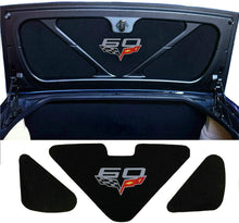 Load image into Gallery viewer, C6 Corvette Trunk Lid Liner w/ 60th Anniversary Cross Flag Emblem 3Pc Kit 05-13