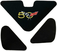 Load image into Gallery viewer, C5 Corvette 50th Trunk Lid Liner with 50th Cross Flag Embroidered Emblem 3 Piece