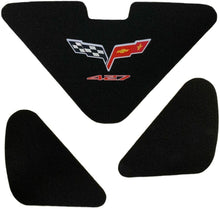 Load image into Gallery viewer, C6 Corvette Trunk Lid Liner w/ 427 + Cross Flag Embroidered Emblems 3Pc 05-13