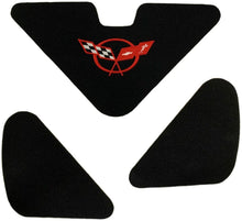 Load image into Gallery viewer, C5 Corvette Trunk Lid Liner w/ Cross Flag Embroidered Red Emblem 3 Piece 98 - 04
