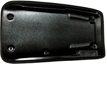 Load image into Gallery viewer, C5 Corvette Center Console Pad Lid Black Leather w/ Silver Cross Flag Emblem