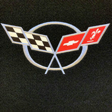Load image into Gallery viewer, C5 Corvette Trunk Compartment Divider Partition w/ C5 Silver Cross Flag Emblem