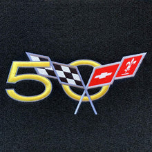 Load image into Gallery viewer, C5 Corvette 50th Trunk Compartment Divider Partition w/ 50th Cross Flag Emblem