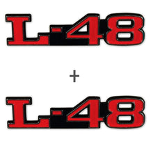 Load image into Gallery viewer, C3 Corvette 73-80 L-48 Hood Emblems Official GM Restoration Emblem Both Sides