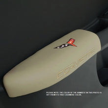 Load image into Gallery viewer, C6 Corvette Cashmere Door Armrest Pad w/ Embroidered Cross Flag and Script 05 - 13