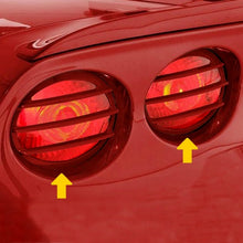 Load image into Gallery viewer, C6 Corvette Tail Light Louver Kit Phantom Euro GM Correct Crystal Red 05 thru 13