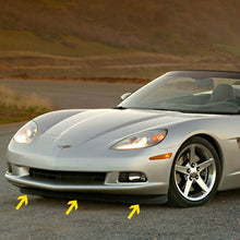 Load image into Gallery viewer, C6 Corvette Front Lower Complete Spoiler 3 Piece Kit w/ Mount Hardware Fits: 05 thru 13