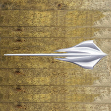 Load image into Gallery viewer, C8 Corvette Stingray Silver Fish Wall Emblem Large 35"x10" Metal Art 2020 +Later