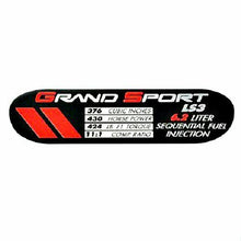 Load image into Gallery viewer, C5 C6 Corvette Spec Data Plate Embossed in Scratch-Resistant Aluminum 97 thru 13