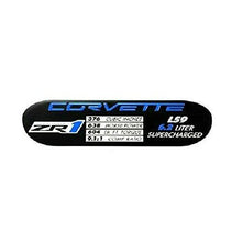 Load image into Gallery viewer, C5 C6 Corvette Spec Data Plate Embossed in Scratch-Resistant Aluminum 97 thru 13