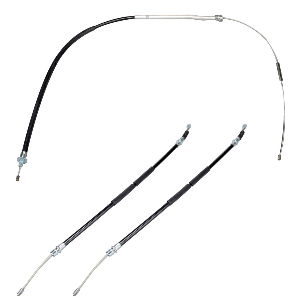 C4 Corvette Complete 3 Piece Parking Brake Stainless Steel Cable Kit Fits: 88 thru 96
