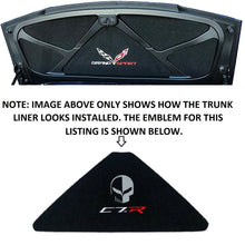 Load image into Gallery viewer, C7 Corvette Trunk Lid Liner w/ Jake Skull C7.R Silver Embroidered Emblem 14-19
