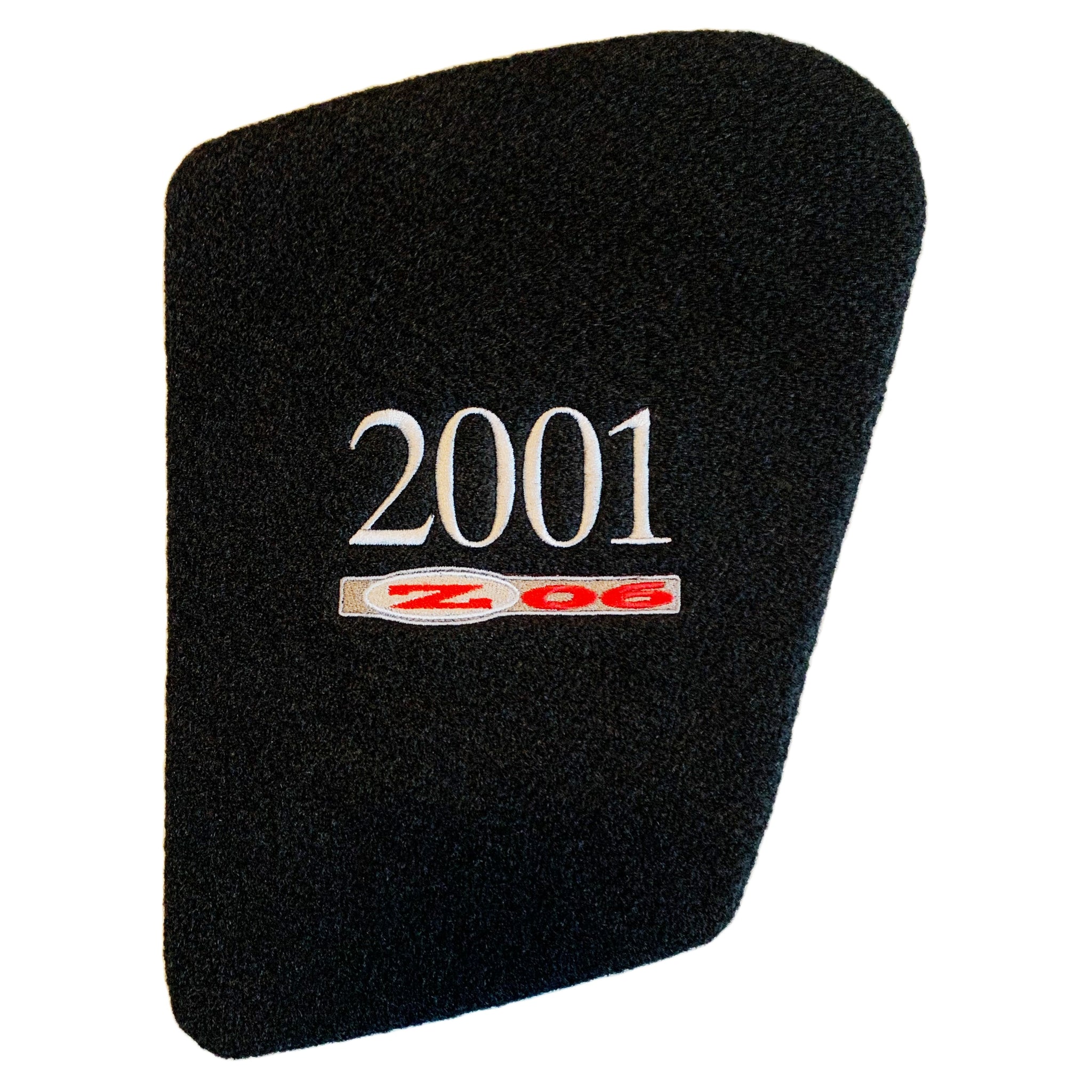 C5 Corvette Under Hood Side Insert – Black With Red Cross Flag Embroidered Emblem, Fits 1997-2004