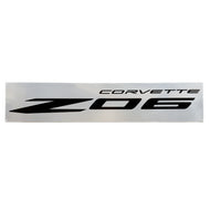 C8 Corvette ZO6 Silver Wall Emblem Dusted Chrome Powder Finish Full 35