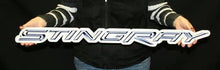 Load image into Gallery viewer, C7 Corvette Stingray Wall Emblem Script Large Metal Art 32&quot; by 2.8&quot; 14 thru 19
