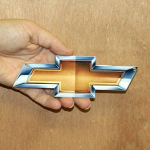 Chevy Bow Tie GM Gold BowTie Metal Magnet Emblem Art Size: 6" x 2" Tool Box Great Gift Item