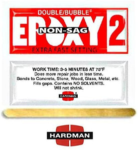 Red 2 Non Sag 3.5g Double Bubble Epoxy Packet Includes Ten Packs Super Fast Set Hardman 04008
