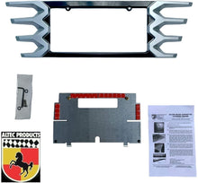 Load image into Gallery viewer, C7 Corvette Rear License Plate Frame Carbon Flash w/ Blade Silver Tips 14 - 19
