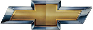 Chevy Bow Tie Full Size Wall Emblem Art 34" by 11" GM Gold Bowtie