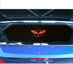 C5 Corvette Trunk Compartment Divider Partition w/ Red Cross Flag Emblem