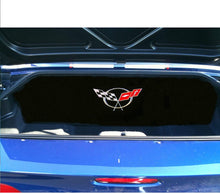 Load image into Gallery viewer, C5 Corvette Trunk Compartment Divider Partition w/ C5 Silver Cross Flag Emblem
