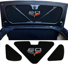 Load image into Gallery viewer, C6 Corvette Trunk Lid Liner w/ 60th Anniversary Cross Flag Emblem 3Pc Kit 05-13
