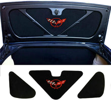 Load image into Gallery viewer, C5 Corvette Trunk Lid Liner w/ Cross Flag Embroidered Red Emblem 3 Piece 98 - 04
