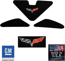 Load image into Gallery viewer, C6 Corvette Trunk Lid Liner w/ Cross Flag Embroidered Emblem 3Pc Kit 05-13
