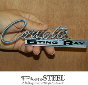 C2 Corvette Metal Magnet Emblem Art Size: 6" x 2" Tool Box 63 thru 65