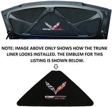Load image into Gallery viewer, C7 Corvette Trunk Lid Liner Cross Flag + ZO6 Embroidered Emblems 5pc Kit 14 - 19

