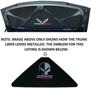 C7 Corvette Trunk Lid Liner w/ Jake Skull Racing Embroidered Emblem 14-19