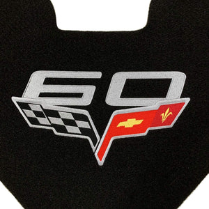 C6 Corvette Trunk Lid Liner w/ 60th Anniversary Cross Flag Emblem 3Pc Kit 05-13