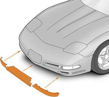 Load image into Gallery viewer, C5 Corvette Front Lower Spoiler Air Dam Complete 3 Piece Kit Fit: All 97 thru 04
