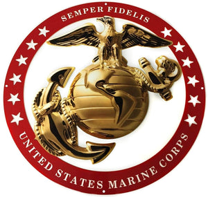 USMC Enlisted Red Circle Large Wall Emblem 19"x19" Marine Corps Semper FI