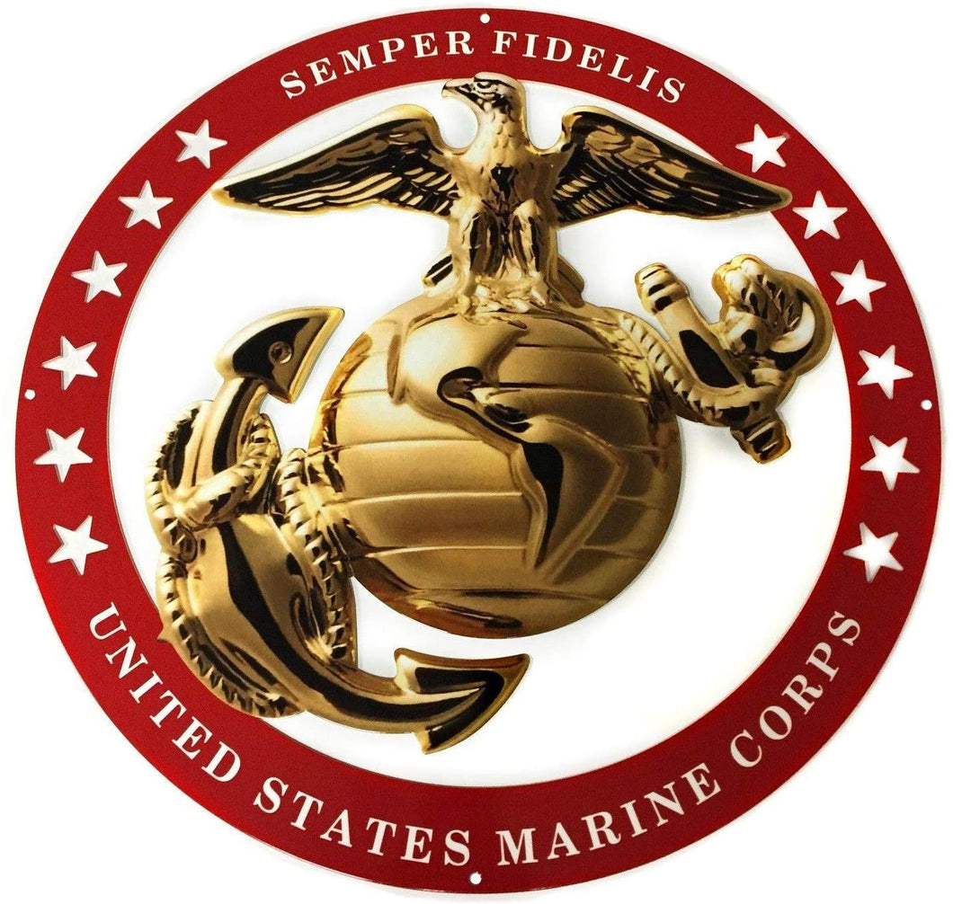 USMC Enlisted Red Circle Large Wall Emblem 19